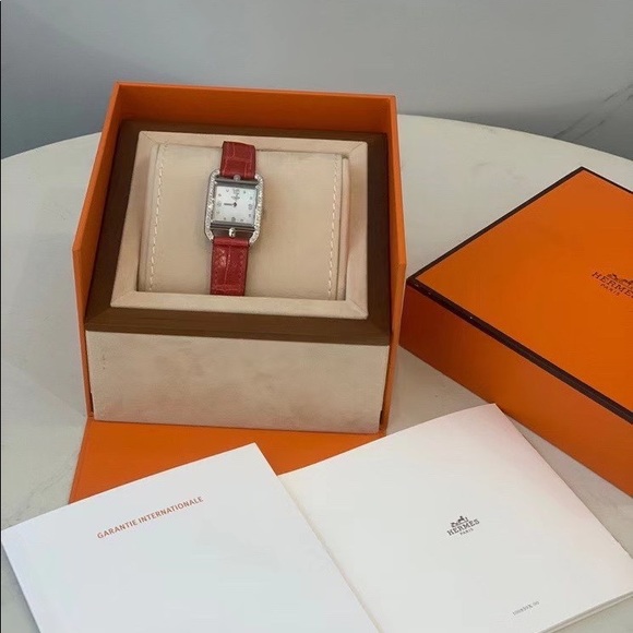 Hermes Accessories - New hermes cape cod diamond watch with crocodile strap